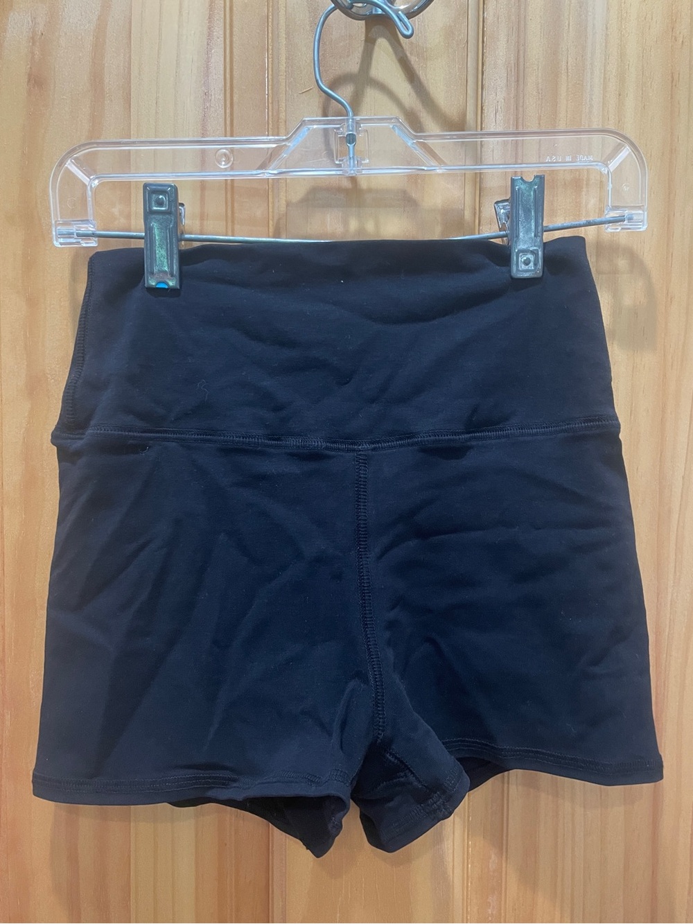 Groceries Women’s XS Zinc Shorts. High-Rise Black Organic Cotton